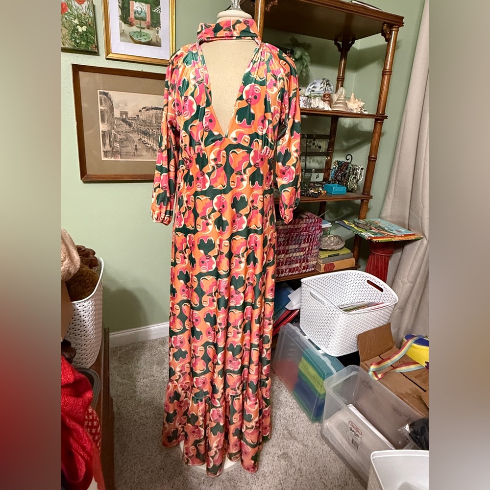 Dazey LA Colorful Abstract Maxi Dress